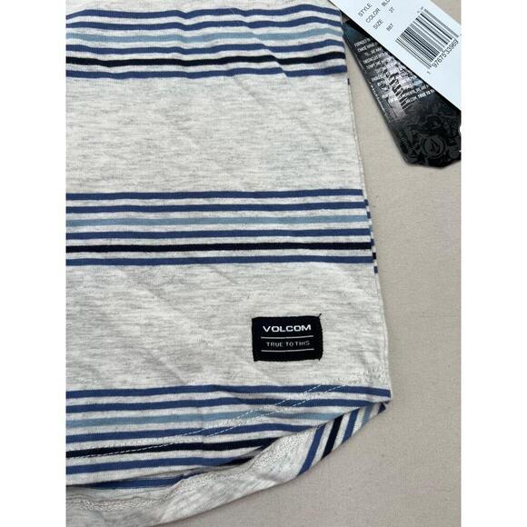 Volcom Clothing Set Kids Size 3T Blue Striped TShirt Elastic Waistband Casual - Picture 9 of 13